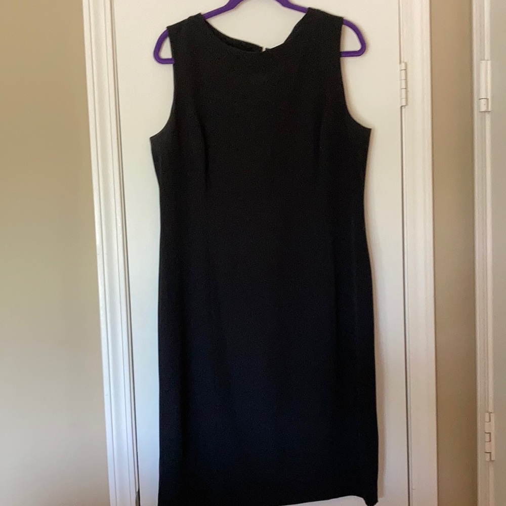 Kasper black sheath dress